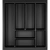 ORGA-BOX Portaposate Junker Slim 425 x 476 mm grigio lava con struttura perla per 50 cm armadi inserto per cassetti da cucina SO SLIM