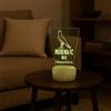 Generico Lampada in Plexiglass Disegno Stemma Modena Calcio e Nome Personalizzato Decor Night Light LED Luce Camera 7 Colori
