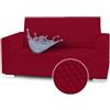BANZAII TEXTILE INNOVATOR ONLINE Banzaii Copridivano 1 Posto Elasticizzato Impermeabile Bordeaux Antimacchia con Braccioli Sagomati, Made in Italy