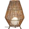 newgarden SISINE-Lampada da terra esterna con cavo in iuta e telecomando, Ø48 cm H70 cm naturale New Garden