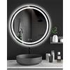 Dripex Rotondo Specchio Bagno LED 50cm Specchio da Trucco con Luce Anti-Nebbia 3 Temperature Colore e Dimmerabile Specchio da Parete Moderno con Smart Touch IP44
