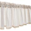A.Monamour Tenda Corta Per Piccole Finestre Beige in Lino Cotone Con Pizzo Uncinetto - Mantovana Opaca Mezza Tenda Per Cucina, Bistrot, Caffè, Porta, Camera Da Letto, Finestra A Vetro