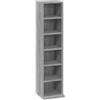 vidaXL Mobile Porta CD Grigio Sonoma 21x20x88 cm in Legno Multistrato