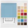 Estika Tenda a rullo con foratura - 60 x 220 cm - Blu reale - montaggio a soffitto o parete, per interni, per finestre e portefinestre, tessuto semi-trasparente, disponibile in 25 colori