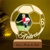 CTMade Luci Notturne Personalizzate Con Foto e Testo per Bambini, Lampada Con Nome Personalizzato, Regali per Giocatore di Calcio e Appassionati