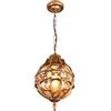 Mengjay Trade Lampade a sospensione vintage Plafoniere da esterno impermeabili Lampade a sospensione in alluminio industriale in vetro per portico, corridoio, villa, interno,impermeabili, E27,Bronze