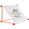 BOBASH Cornice per ricamo rettangolare, supporto per ricamo a punto croce, quadrata, in legno, con supporto, per ricamo, artigianato (S)