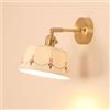 LLXDFUU Applique nordiche Lampada da Parete in Ceramica Bianca retrò Oro con Interruttore Finitura in Ottone Camera da Letto Soggiorno Lampada da Parete Applique da Parete per corridoio da Pranzo per