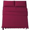 MAXIME MAISON - Set Lenzuola Una Piazza e Mezza Francese 4 Pezzi, Completo Lenzuola Francese in Microfibra Made in Italy, 1 Lenzuolo con Angoli, 1 Lenzuolo Sopra, 2 Federe (Bordeaux)
