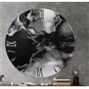 Generico Orologio da Parete, Soggiorno, Cucina, Moderno,Effetto marmo, Base legno, Lavorazione a resina, Numeri a rilievo, Diametro disponibile 40/60/80/100 cm, Made in Italy (Fumo, 40 cm.)