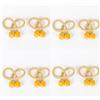 A.Monamour 8 Pezzi Fermatende Magnetiche Ferma Tenda in Corda Cubo Poligonale Fascette per Tende Moderno Decorativa con Potenti Magneti Calamita Fermagli per Tendine Leggera Pesante - Giallo