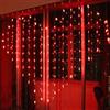 Uonlytech Luci a Tenda a Forma di Cuore LED per Decorazione Matrimonio e Festa Indoor, 2x1,5m in Acrilico Rosso per Creare Atmosfera Calda e Rilassata su Patio