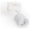 LEDKIA LIGHTING Faretto LED Binario Trifase 10W Regolabile Mallet Bianco 3000K Bianco Caldo