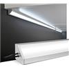 King Led - Barretta a Led Angolare con Misura Personalizzabile da 30cm a 200cm - Lampada LED per sottopensili piano cottura scrivania e piano di lavoro - Dimmerabile (70 cm, Luce Fredda 6500K)