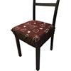 SalGiu Cuscini Sedia Con Fascia Elastica (set da 6) Fantasia Cuori Imbottito Sfoderabili 40x40 (Marrone)