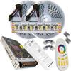 Mondo Strisce Led: RGB+Bianco Caldo 4in1 24V. Kit da 10 Metri con 1 Trasformatore da 240w e 1 WL5 5in1 +1 Telec.. Con 1200 Led RGB+WW sviluppa 10000+10000 Lumen. Striscia RGBW Ip20