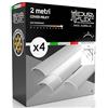 Eurocali Copertura Angolare Profilo alluminio per Strisce LED MEDUSAFLEX mod. Aurelia 2 Metri - Milky - Made in Italy in Policarbonato stabilizzato UV certificata UL94HB - Pacco da 4