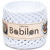 Bobilon T-Shirt Filato Fettuccini Zpagetti Style, 7-9 mm per Uncinetto, Gomitolo per Maglieria, T Yarn Organic, Macrame T-Yarn, 100% Cotone, Jersey Bianco Neve