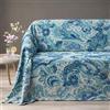 Caleffi Telo Arredo Copridivano Matrimoniale 270x270 cm Grandecor Laos in 100% Cotone - Copritutto Multiuso per Divano Letto Tavolo Pic Nic (Anice)