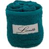 CA' D'ORO Cestino Lavette 100% Cotone 350 gr/mq con trapuntatura (Smeraldo, 3 Lavette)