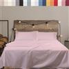 Cassera Casa Completo Letto Lenzuola, 100% Percalle di Cotone 200Tc, Facile Stiro, 18 Colori Tinta Unita, Made in Italy, Lenzuolo Sopra,Sotto 120x200 H28, Federe (Piazza e Mezza, Rosa Cipria)