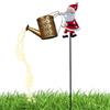 Generico luce solar per bollitore natalizio di Babbo Natale, annaffiatoio solare decorativo per esterni con luce a LED per decorazioni da giardino, prato, cortile e vialettos