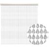 Tata Home Tenda Antimosche Perline a Goccia per Porta Finestra a Pannello Moschiera con Catenelle da Esterno Tenda Divisoria da Interno Misura 100x220 cm Trasparente Mod. Christal