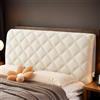 DOSYCOVUR Copri Testata Letto 1 Piazza E Mezza Elasticizzato Imbottito in Velluto Per Testiera Letto Matrimoniale Protezione Completa Antipolvere Lavabile Spessa E Morbida,D,130cm
