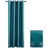 emmevi Tenda Porta Finestra Raso Sintetico 1 Pannello Coprente 140x280 Cm Occhielli Acciaio Petrolio