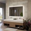 Alasta Vienna Specchio Bagno LED 140x100cm Antiappannamento, Retroilluminato, Personalizzabile, Rettangolare, Selezione Colore Luce