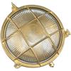 Licht-Erlebnisse Lampada da parete Serifos in ottone stile marittimo elegante applique vintage a forma di oblò E27 IP64 per giardino, cortile, terrazzo