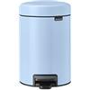 Brabantia - NewIcon Pattumiera a Pedale 3L - Piccolo Cestino per Bagno - Coperchio Chiusura Soft-Touch - Funzionamento Agevole a Pedale - Secchio Interno Rimovibile - Dreamy Blue - 17 x 24 x 27 cm