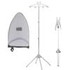 Amesor Appendiabiti Vapore - Indumento Steamer Rack | in Piedi Steamer Clothes Hanger per i Vestiti | Supporto Vapore telescopico Pieghevole | Staffa per Ferro Vapore per La Casa