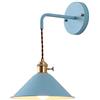 Mengjay E27 Lampada da parete Applique da parete vintage in metallo interna Luce da Muro rustica retrò interna in ferro per cucina, soppalco, ristorante, bar, camera da letto e decorazione sala (blu)
