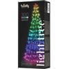 Twinkly Light Tree 3D 2m, Albero Natale a Pennone Interni ed Esterni, Albero Preilluminato 300 LED Mappabili RGB+Bianco, Compatibile Alexa e Google Home, IP44, Decorazione Natalizia Controllata da App