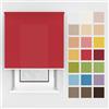 Estika Tenda a rullo con foratura - 60 x 150 cm - Rosso - montaggio a soffitto o parete, per interni, per finestre e portefinestre, tessuto semi-trasparente, disponibile in 25 colori