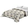 Tata Home Trapunta Invernale Singola Imbottita 300 gr/mq Piumone Caldo 160x260 cm Fantasia Geometrica a Quadri Made in Italy Colore Grigio Beige