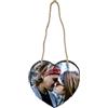 GIFART Pietra Ardesia Cuore Personalizzata San Valentino - Personalizzabile con Foto, Testo (Cuore da Appendere 19x19cm)