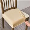 ZZDZW Coprisedie no Schienale 2/4/6 Pezzi, Copri Sedie Da Cucina, Coprisedie Elasticizzato, Coprisedia Antigraffio Gatto, Copri Sedia Soggiorno, Coprisedie Universali Sala Da Pranzo ( Color : New Beige , Si
