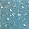 SalGiu Cuscini Sedia Con Fascia Elastica (set da 6) Fantasia Cuori Imbottito Sfoderabili 40x40 (Tiffany)