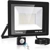 toobettp Faretto LED da Esterno con Sensore di Movimento 50W, Faretto LED da Esterno 5000LM Bianco Caldo 3500K Faretto Led Esterno Impermeabile IP66 Faro LED Esterno per Giardino Cortile Garage Pareti