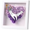 Jeweidea Regalo per Mamma, Regalo per Festa della Mamma, Scatola Ombre 8x8 Rosa Eterna Cornice Foto Profonda Personalizzata con Nome Inciso e Fiore Secco Regalo Personalizzato (C-Viola)