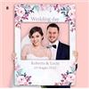 Social Crazy CORNICE WEDDING PERSONALIZZABILE CON NOMI E DATA - VARI MODELLI E COLORI - IN POLIONDA (plastica alveolare) CON STAMPA AD ALTA QUALITÁ (B)