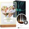 Maverton Cornice LED luminosa con supporto in legno - Quadro in vetro acrilico personalizzato con collage di foto - Per coppia per anniversario o casa nuova - Affetto - XL - 21x32x4,5cm