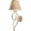 Belight Applique 1 Luce Ferro Avorio e Oro con Paralume in Pvc Serie Vienna
