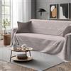 Tata Home Telo Arredatutto Copritutto Copridivano Copriletto Grandfoulard in Cotone Made in Italy Fantasia (Bon Bon Beige, Matrimoniale 260x300 cm)