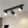 Lichtmaler Faretti LED Soffitto 3 Faretti Lampada Soffitto Moderni Nero