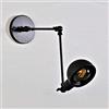 LXHK Lampada da Parete Industriale con Braccio Girevole, LED Lampade da Muro Vintage Retro E27 Applique da Parete a Braccio Lungo Estensibile, Lampada Muro Nero Pieghevole Metallo Scale,20+20cm