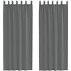 vidaXL Tende in Voile con Passanti 2 pz Grigio Scuro 140x260 cm, Tenda a Rete, Tenda Trasparente, Voile per Finestra, Trattamento Finestra