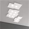 Top Light Plafoniera Moderna Echo Metallo Bianco 3 Luci Gx53